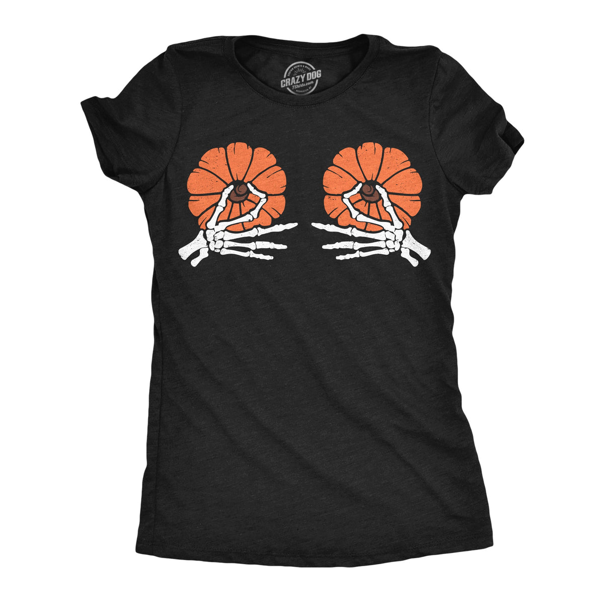 Skeleton Pinch Pumpkin Tits Women's T Shirt product image 1