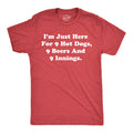 Im Just Here For 9 Hot Dogs 9 Beers And 9 Innings Men's T product image 1