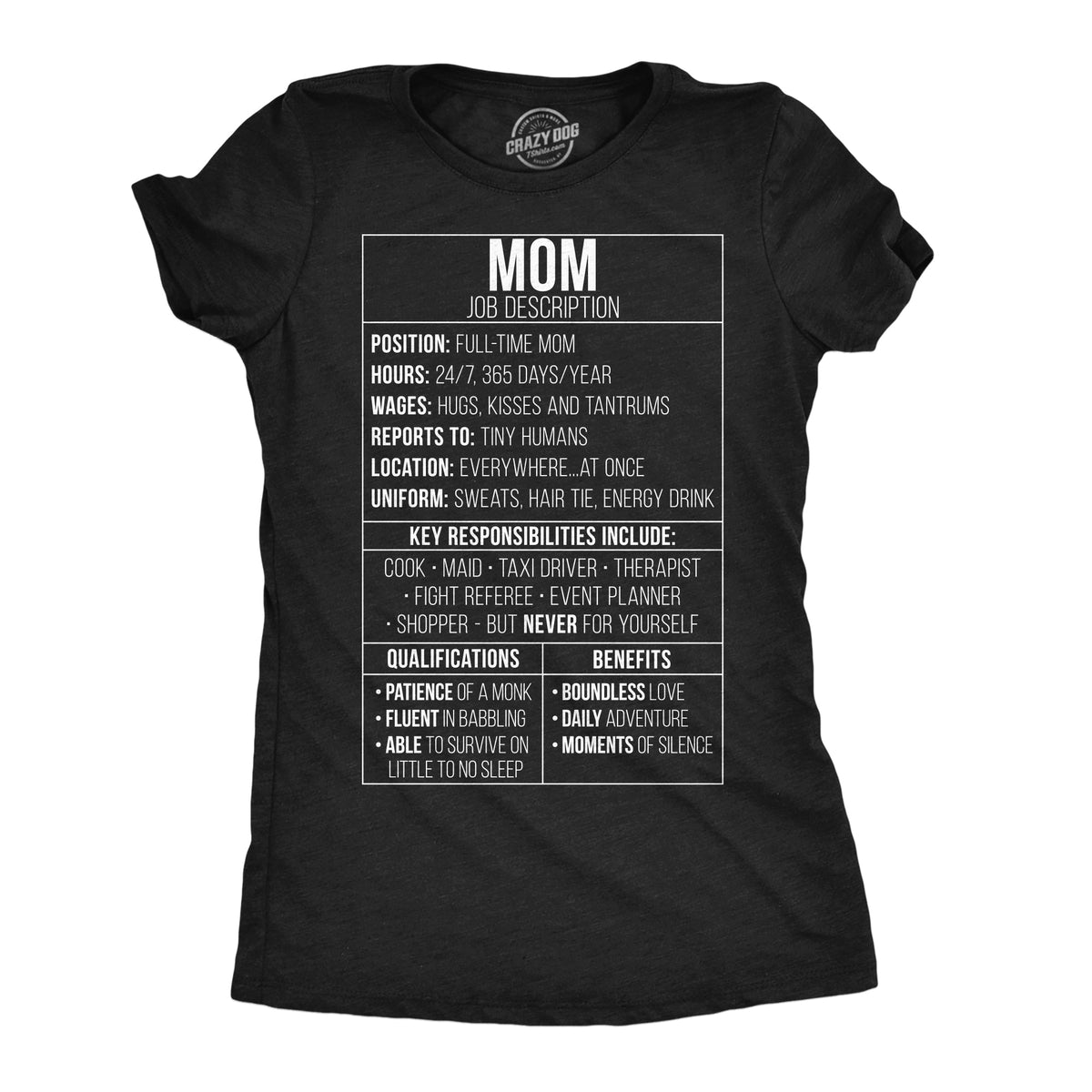 Mom Job Description Women's T Shirt product image 1