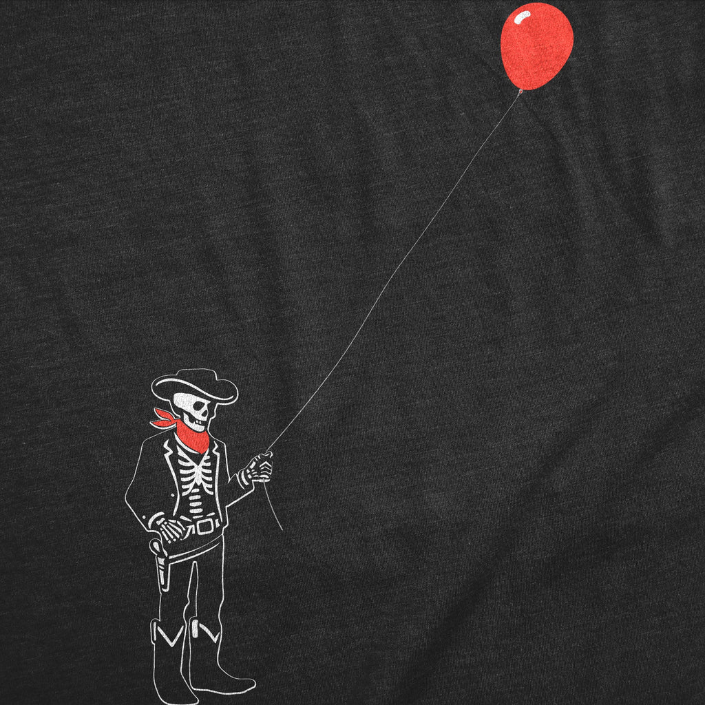 Cowboy Skeleton Balloon Men's T Shirt product image 3