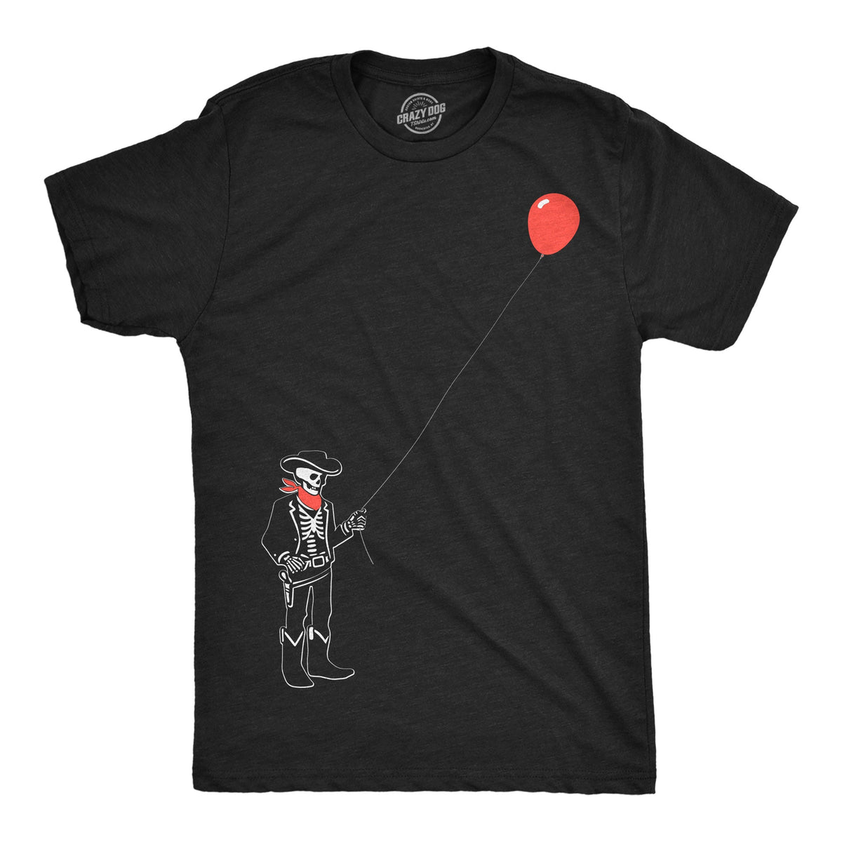Cowboy Skeleton Balloon Men's T Shirt product image 1