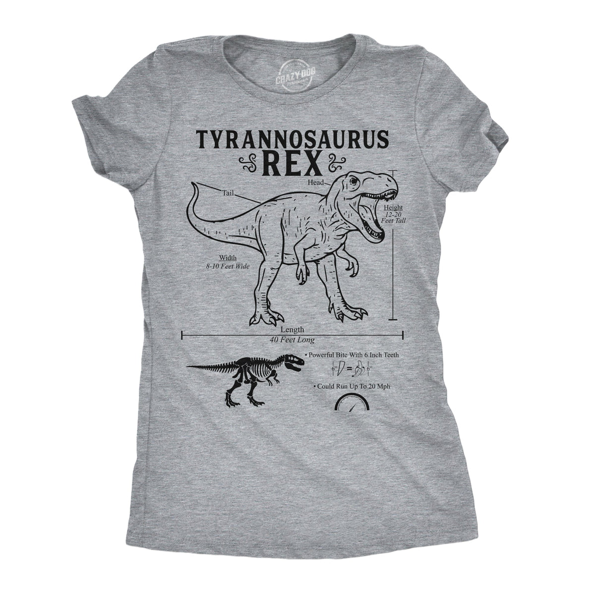 Tyrannosaurus Rex Infographic Women's T Shirt product image 1