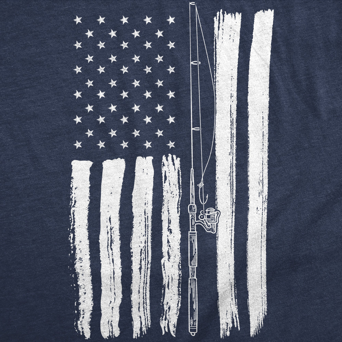 USA Flag Fishing Pole Men's T Shirt product image 3