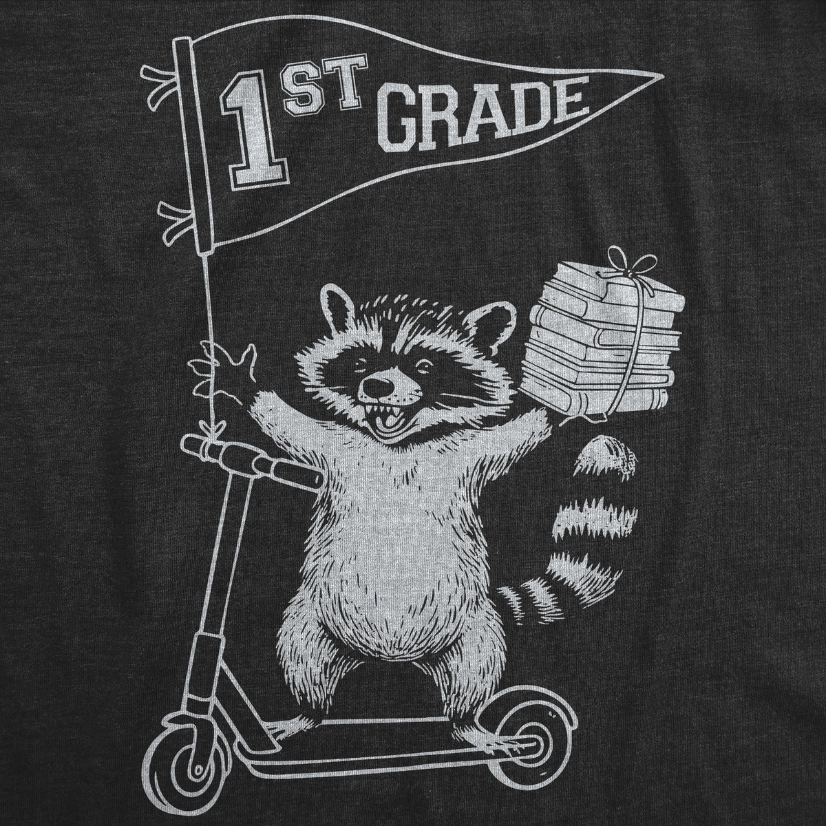 1st Grade Raccoon Youth T Shirt product image 2