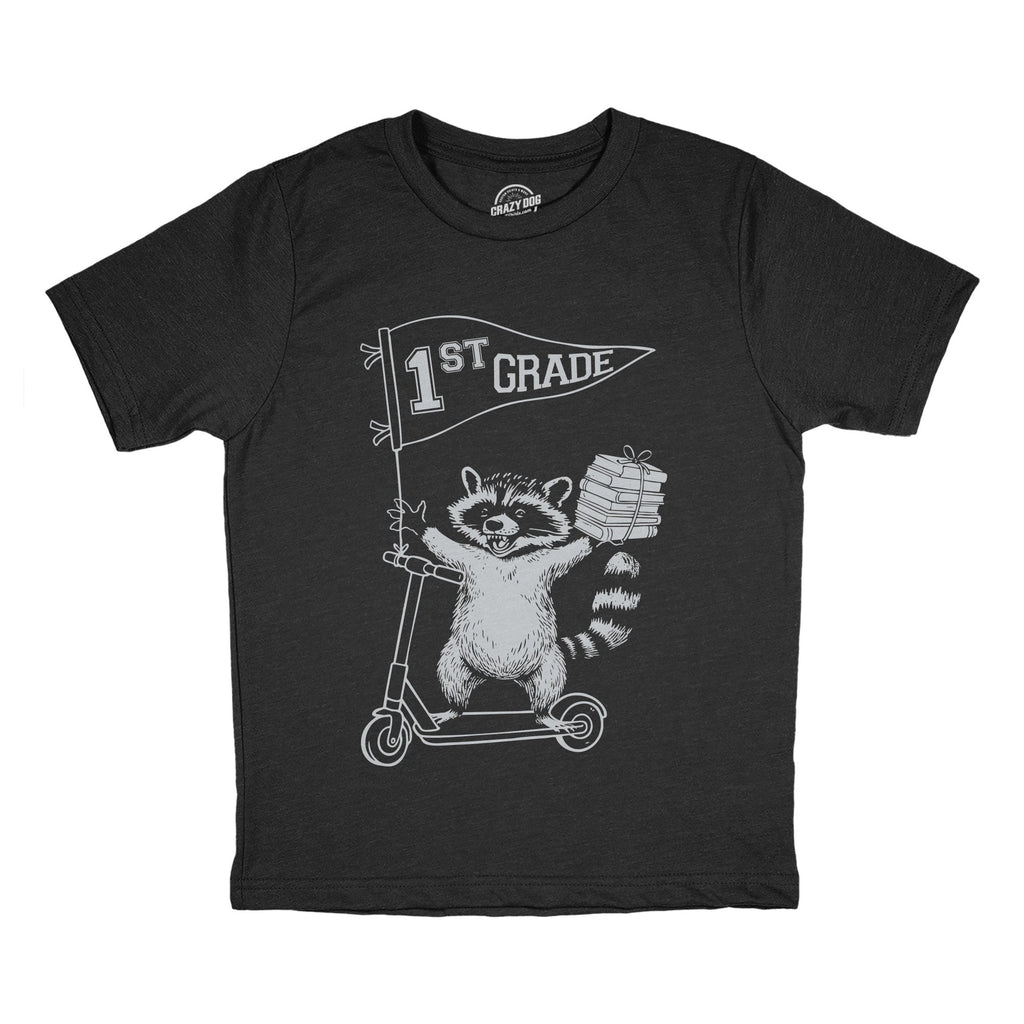 1st Grade Raccoon Youth T Shirt product image 1