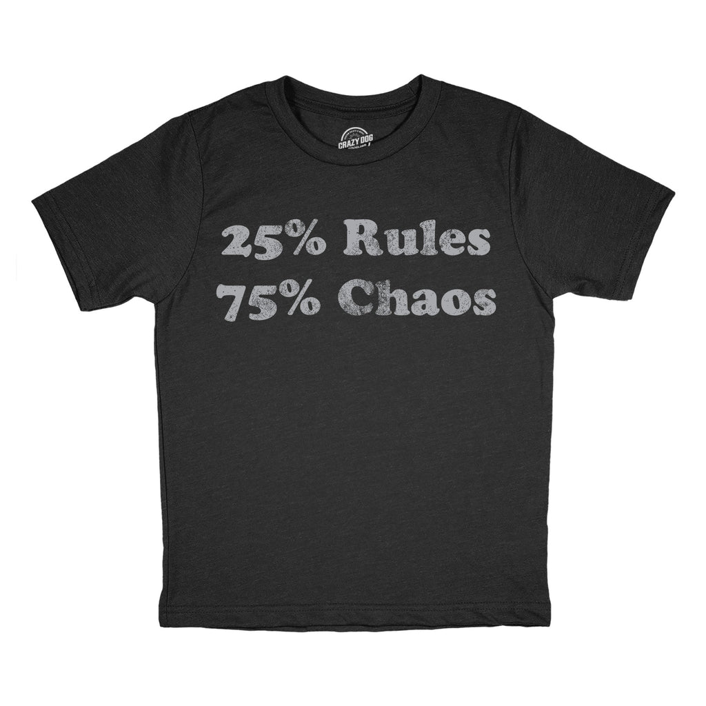 25 Percent Rules 75 Chaos Youth T Shirt product image 1
