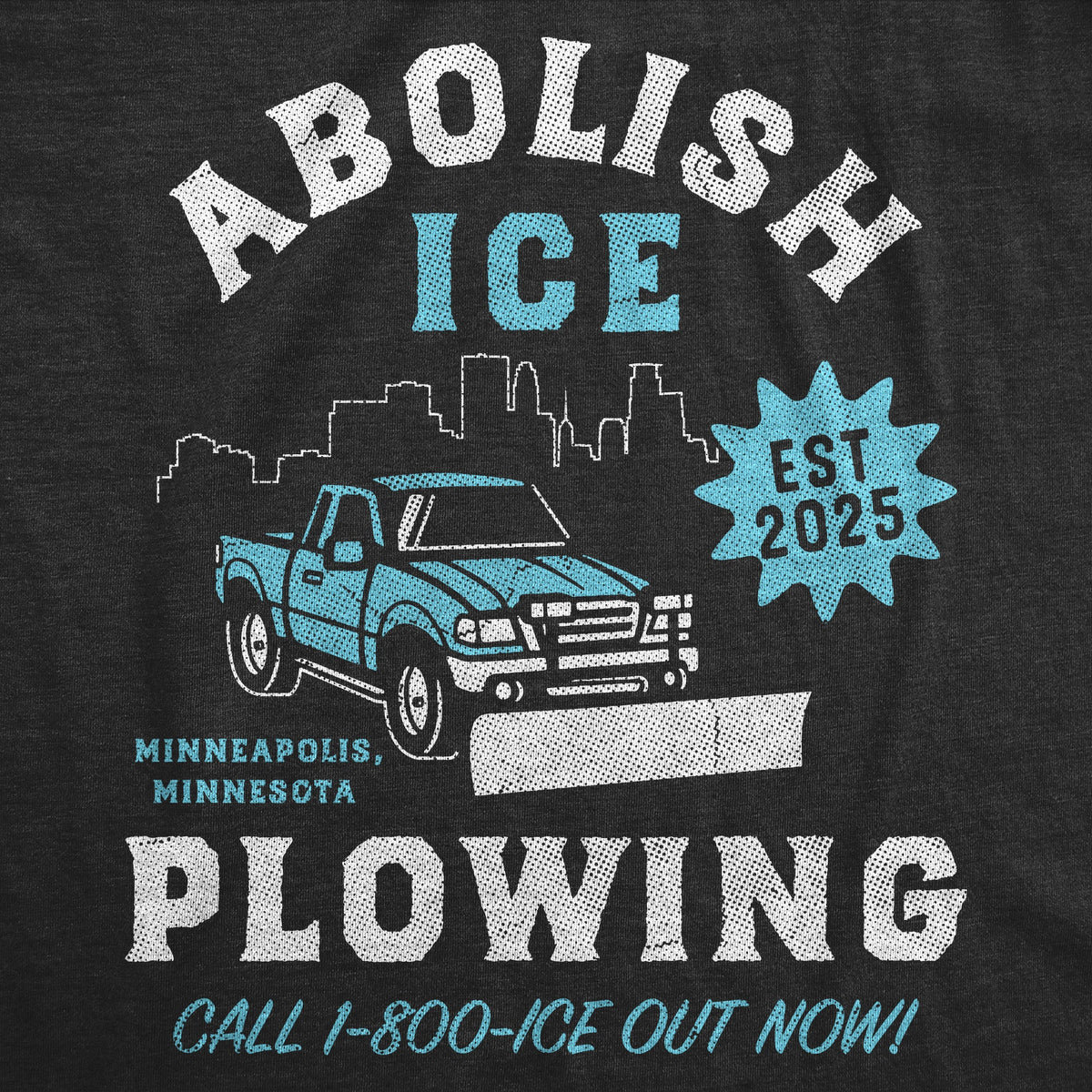 Abolish Ice Plowing Men's T Shirt product image 3