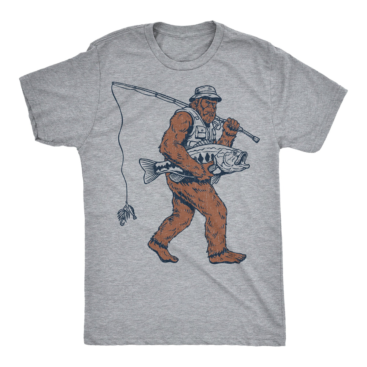 Bigfoot Fishing Men's T Shirt product image 1
