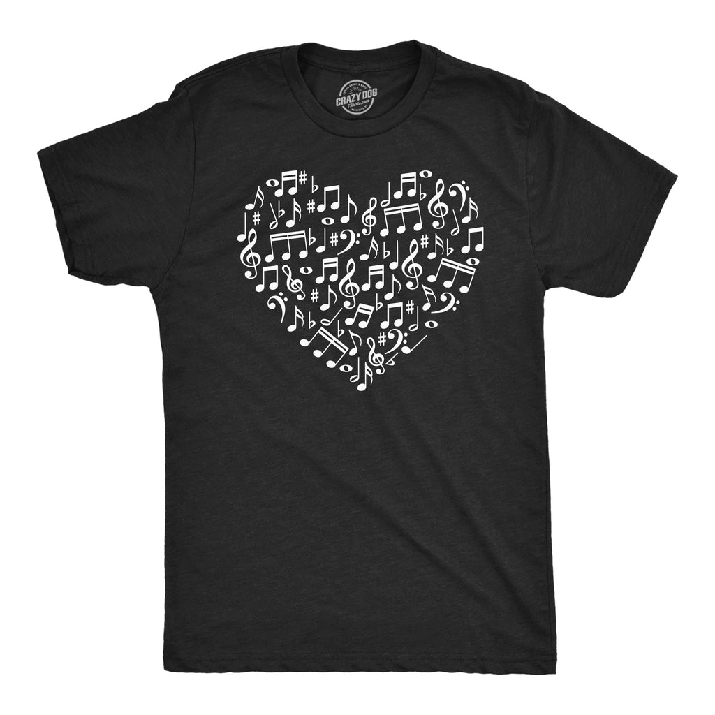 Music Note Heart Men's T Shirt product image 1