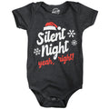 Silent Night Yeah Right Baby Bodysuit