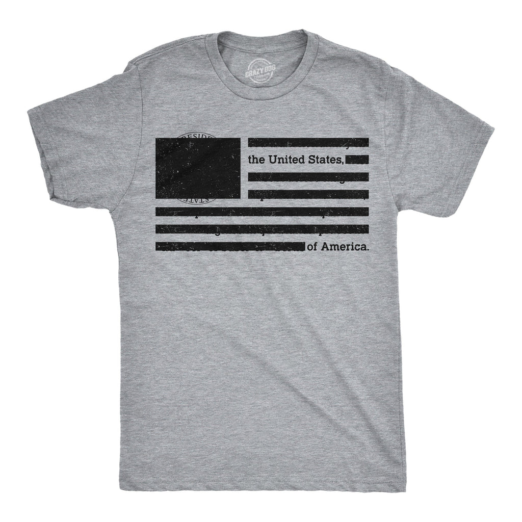 USA Flag Redacted Men's T Shirt product image 1