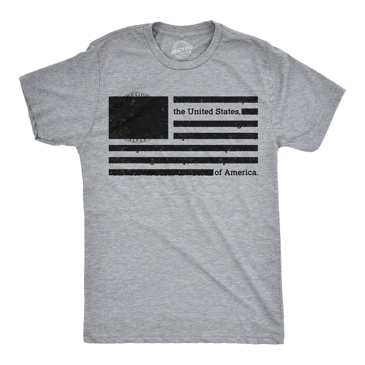 USA Flag Redacted Men's T Shirt product image 1