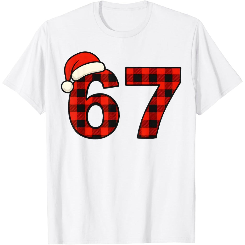 67 Christmas Funny Six Seven Meme Plaid T-Shirt product image 2