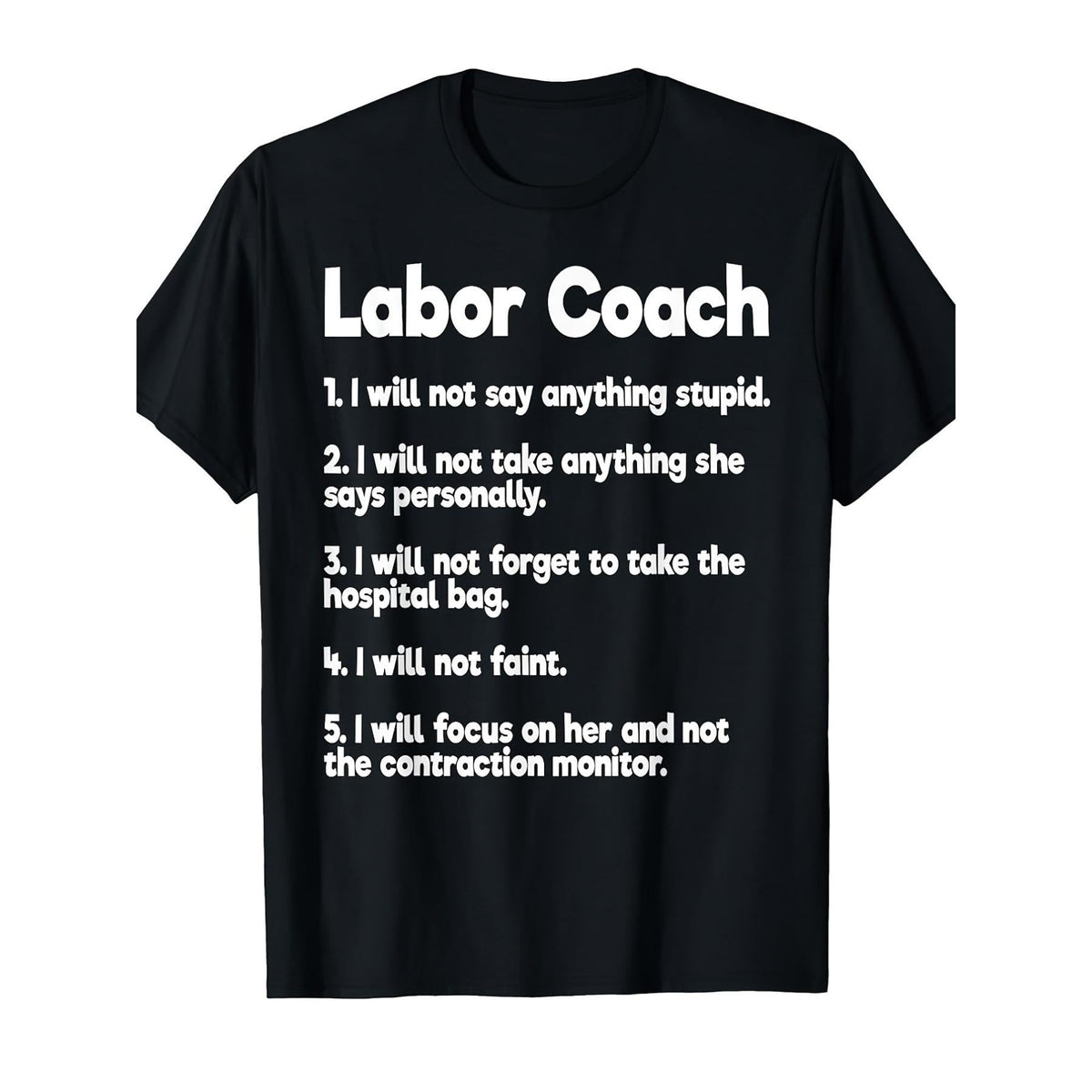 Birth Partner Rules Funny Expectant Dad T-Shirt - Hospital product image 1