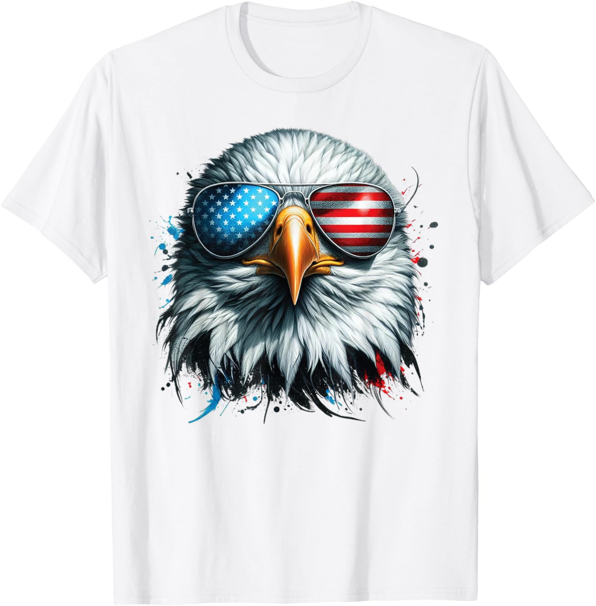 Funny Patriotic Bald Eagle with American Flag Sunglas product image 11