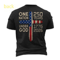 250 Years Of Freedom 250th Anniversary USA One Nation Under GOD Cross ON BACK