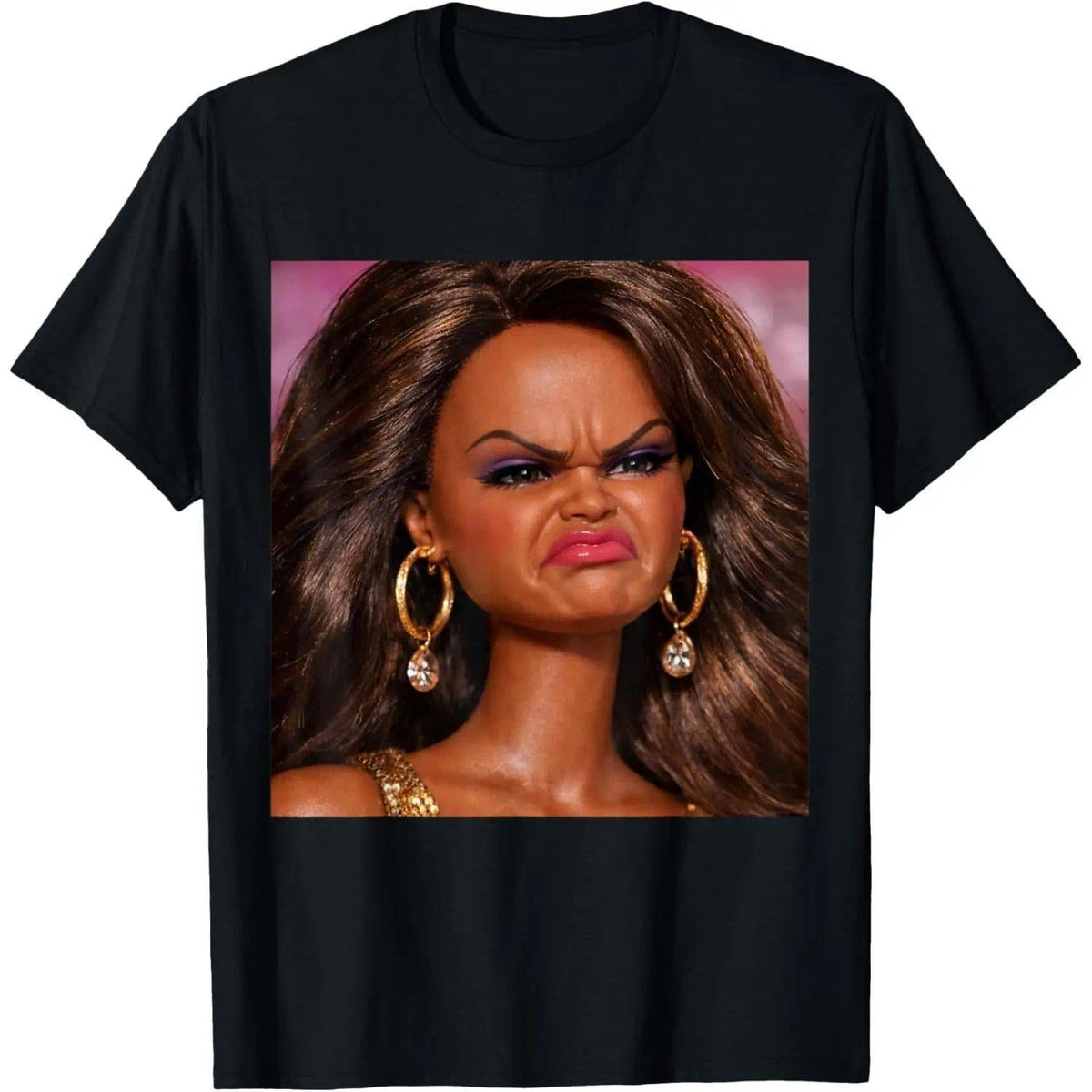Funny Creepy Black Doll Face Meme T-Shirt - Gen Z Reaction product image 1