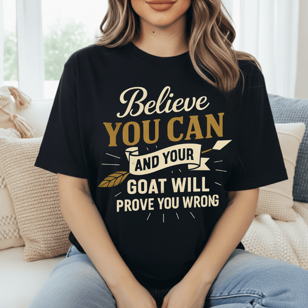 Believe You Can Goat T-Shirt product image 9