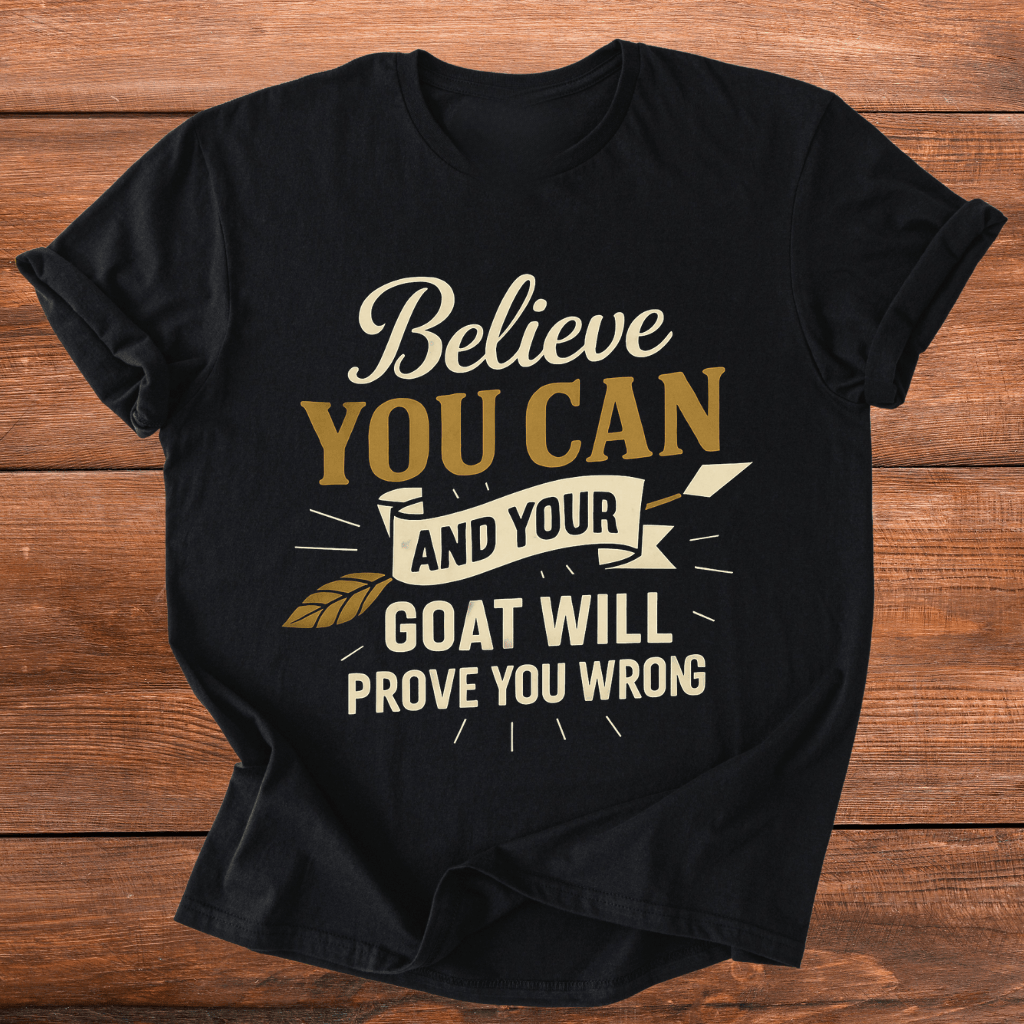 Believe You Can Goat T-Shirt product image 10