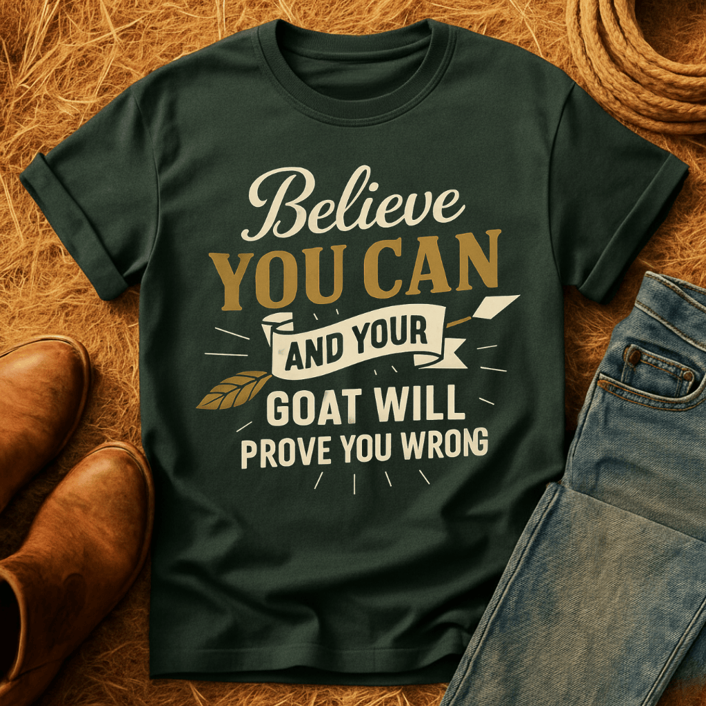 Believe You Can Goat T-Shirt product image 5