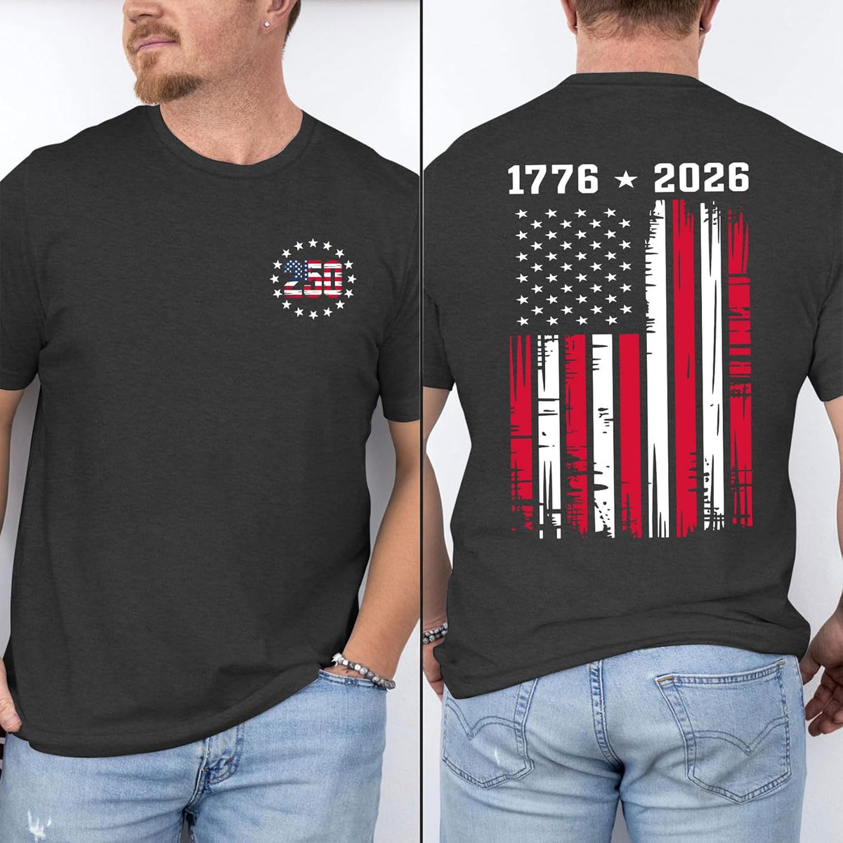250 Years American Flag Shirts for Men: 4th of July T Shirt product image 2