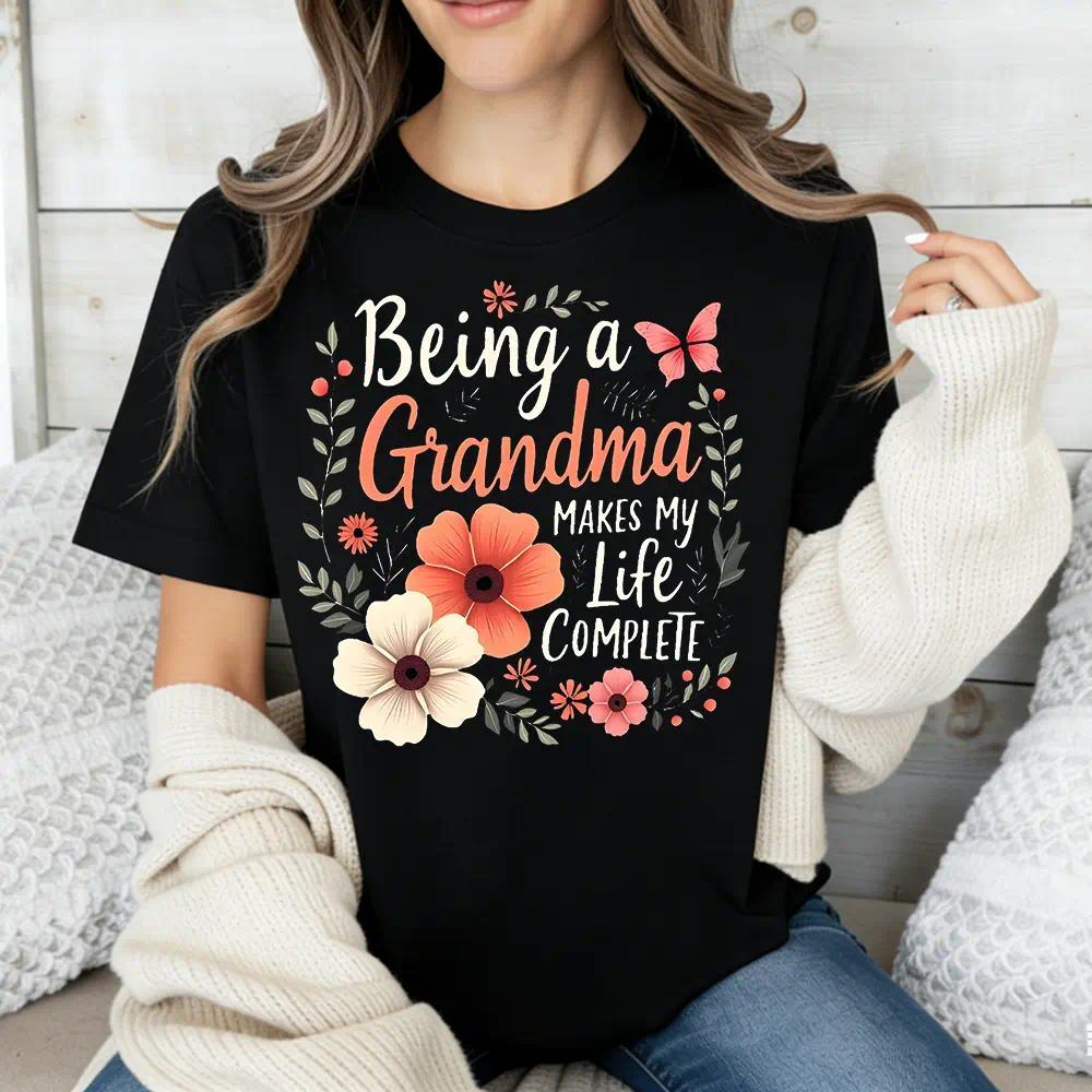 Being a Grandma Makes My Life Complete Floral Butterfly product image 2