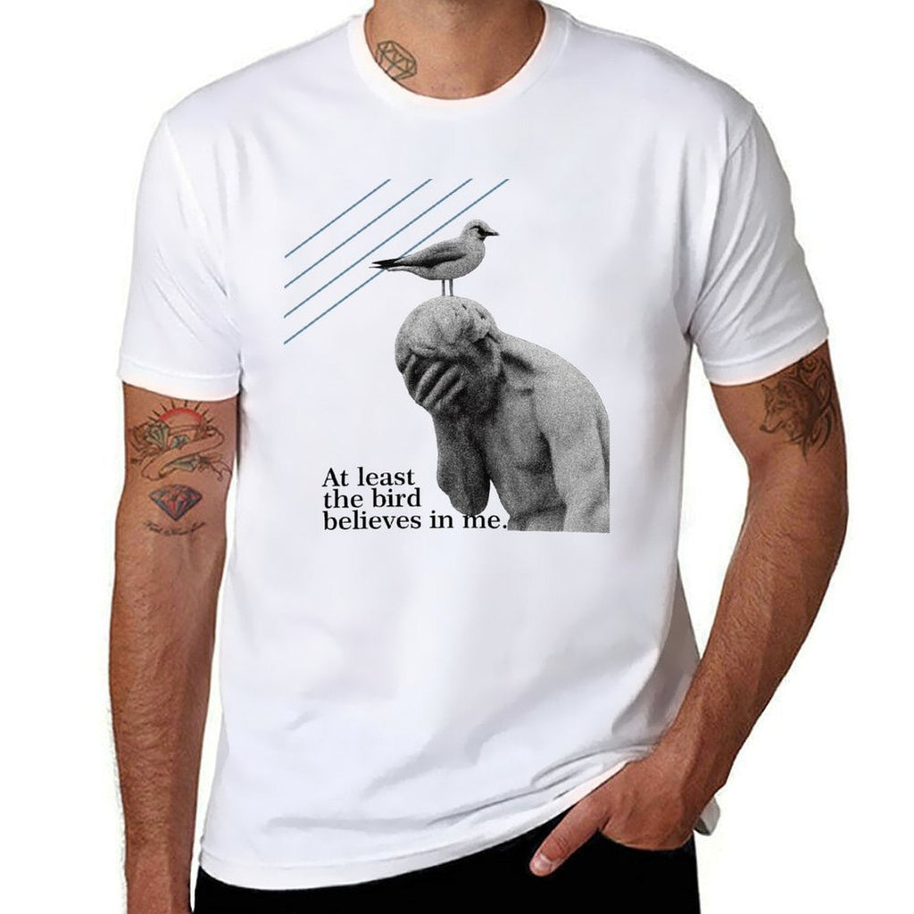 at least the bird believes in me grathic tee product image 3