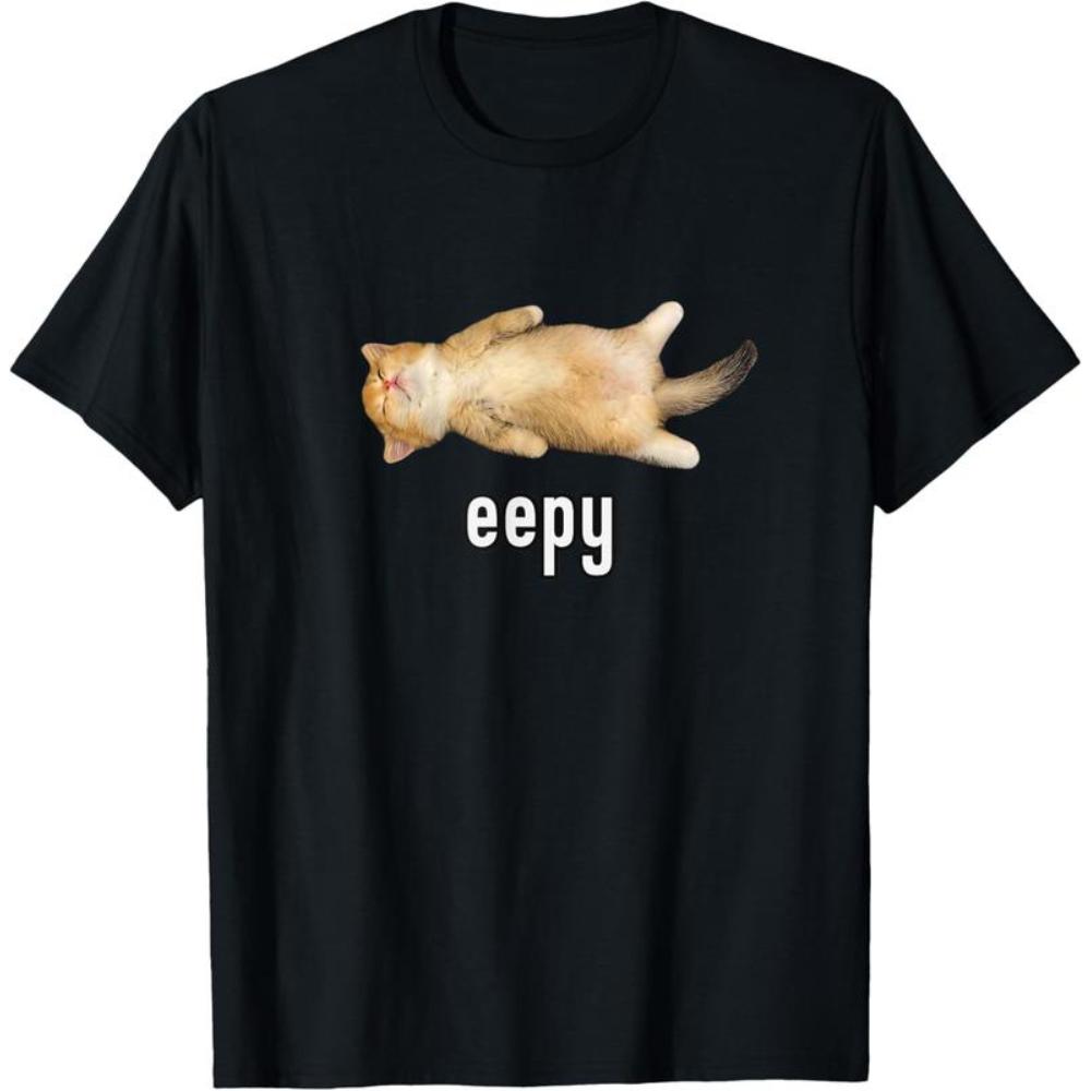 100% Cotton Eepy Cat, Silly Sleepy Meme T-Shirt product image 1