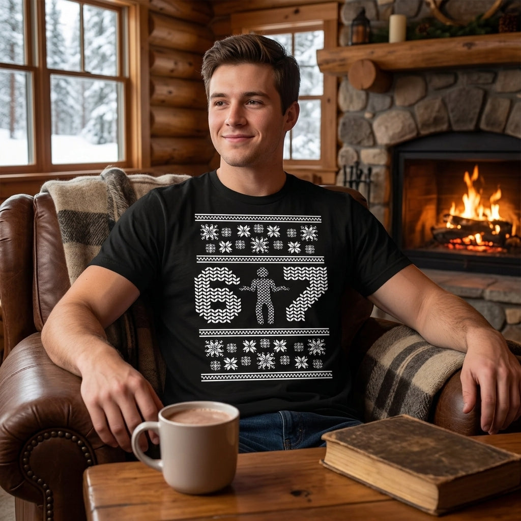 6 7 Ugly Christmas Sweater Men's T Shirt product image 2