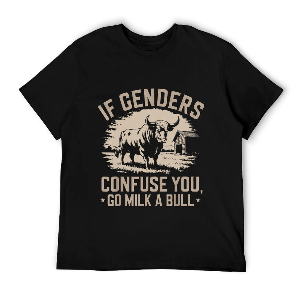 Funny Quote if Genders Confuse You Go Milk a Bull Vintage product image 1