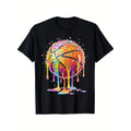 Basketball Ice Cream Drip Graphic T-Shirt product image 1