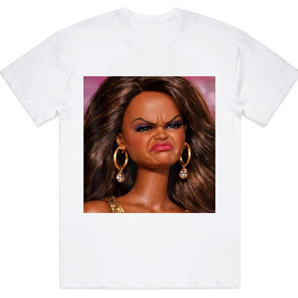Funny Creepy Black Doll Face Meme T-Shirt - Gen Z Reaction product image 2