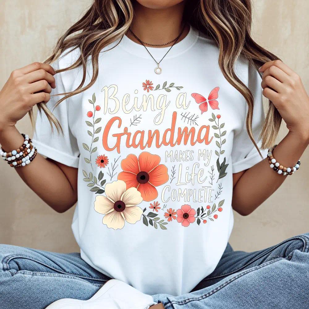 Being a Grandma Makes My Life Complete Floral Butterfly product image 11