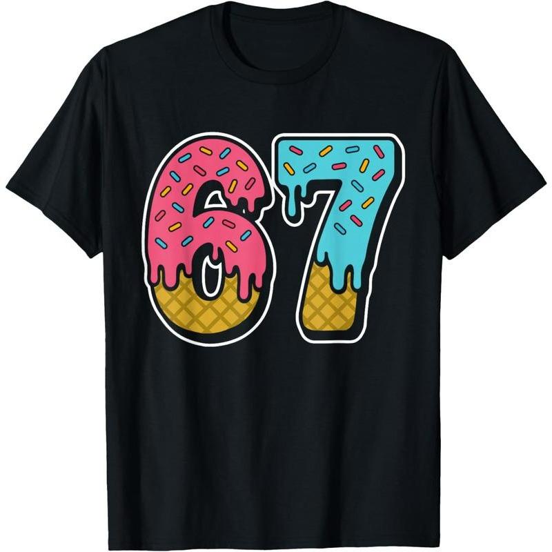 67 Ice Cream Drip Meme Funny Six Seven T-Shirt product image 1