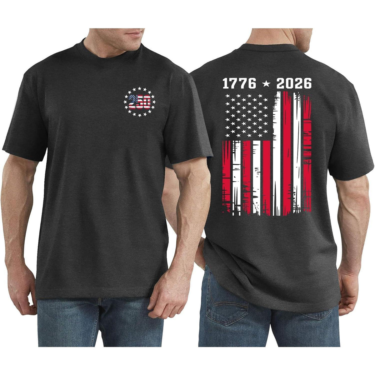 250 Years American Flag Shirts for Men: 4th of July T Shirt product image 1