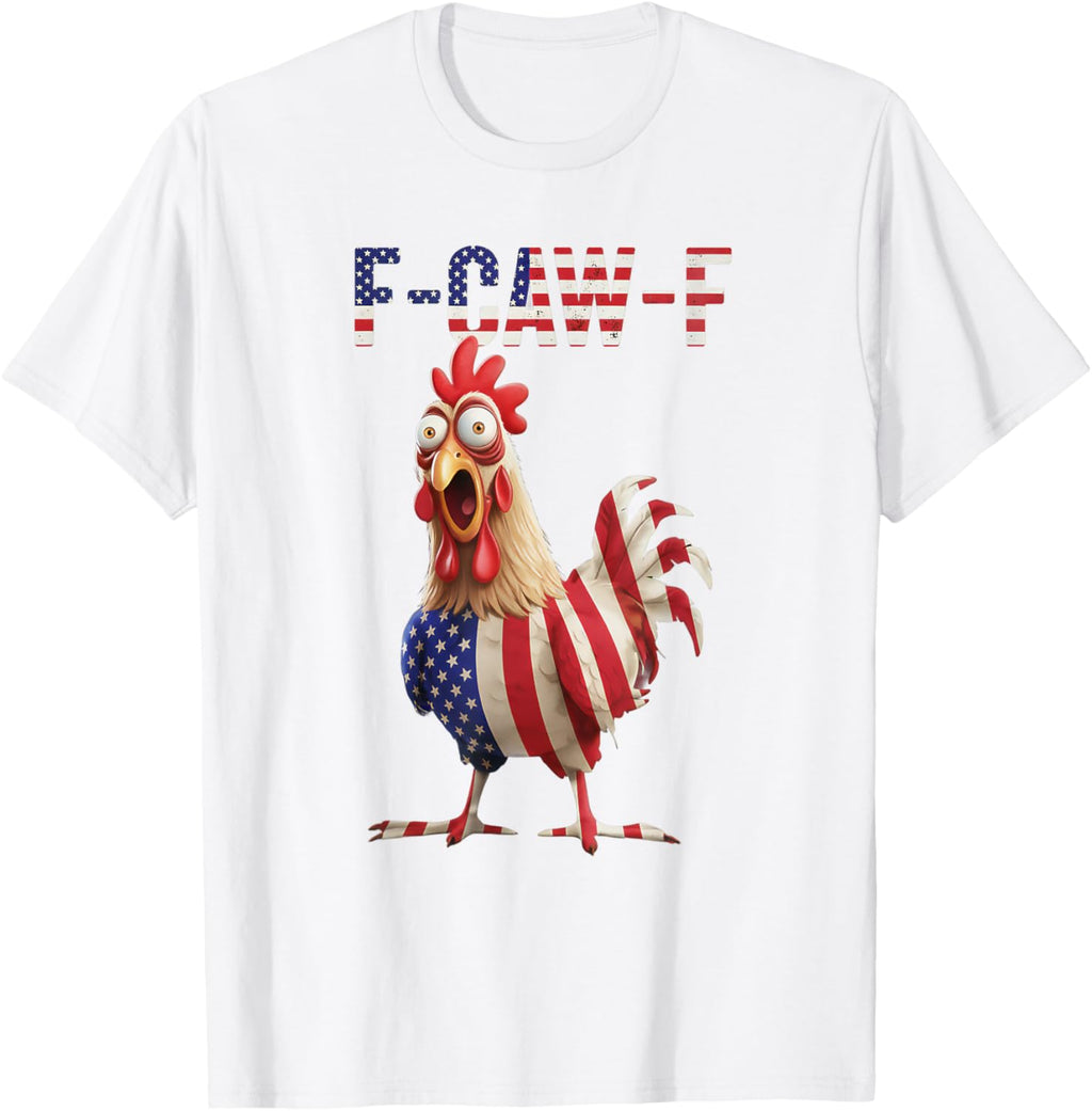 F-Caw-F Funny Chicken Humor USA Flag Quote Rooster Meme product image 2