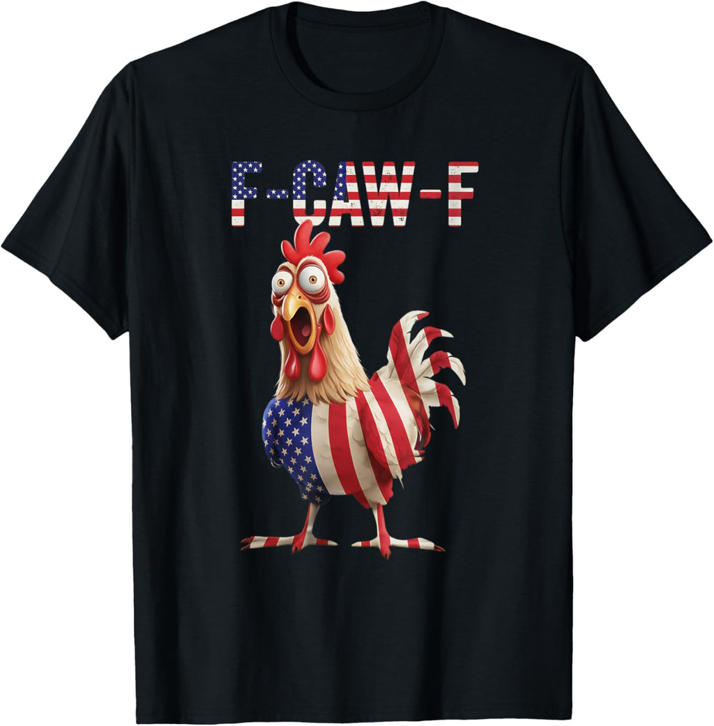 F-Caw-F Funny Chicken Humor USA Flag Quote Rooster Meme product image 1