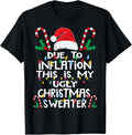 Funny Due to Inflation Ugly Christmas Sweaters For Men product image 1