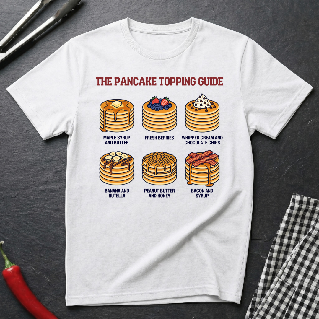 Pancake Topping Guide T-Shirt product image 5