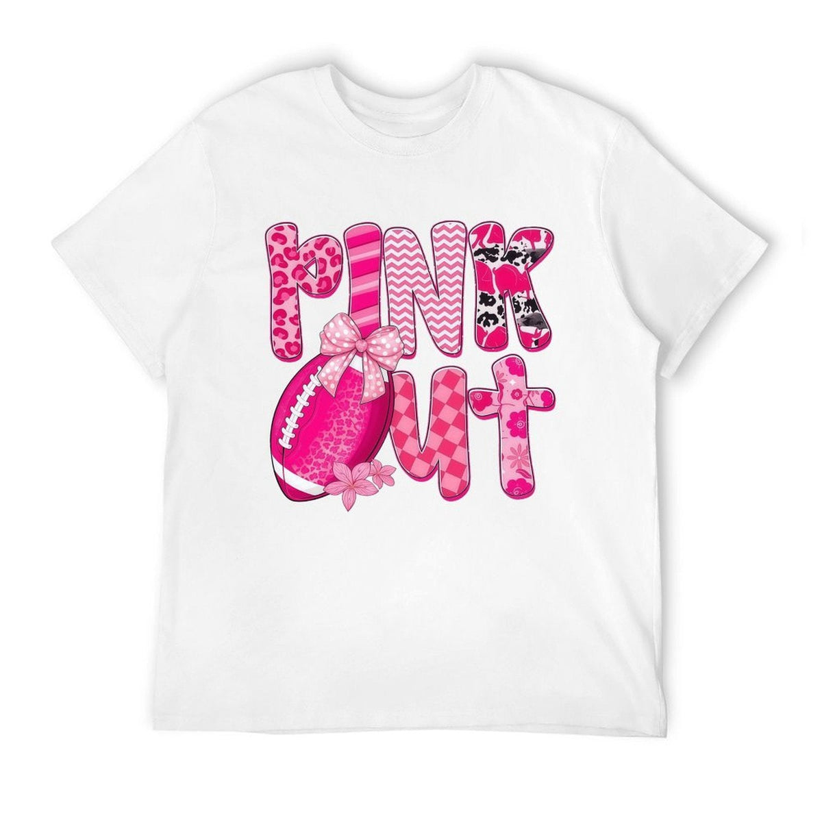 "Pink Out" Graphic Shirt With Football And Bow Details product image 1