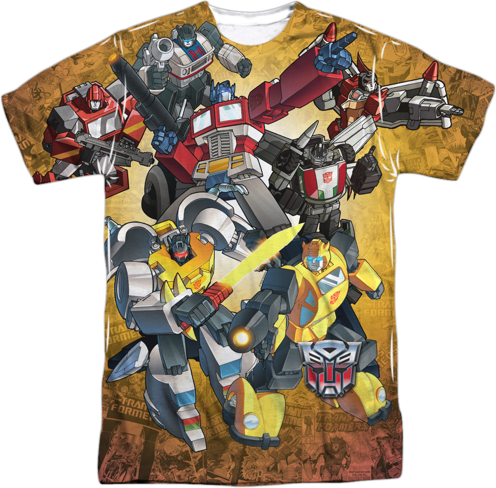 Autobots Battle Decepticons Transformers T-Shirt product image 1