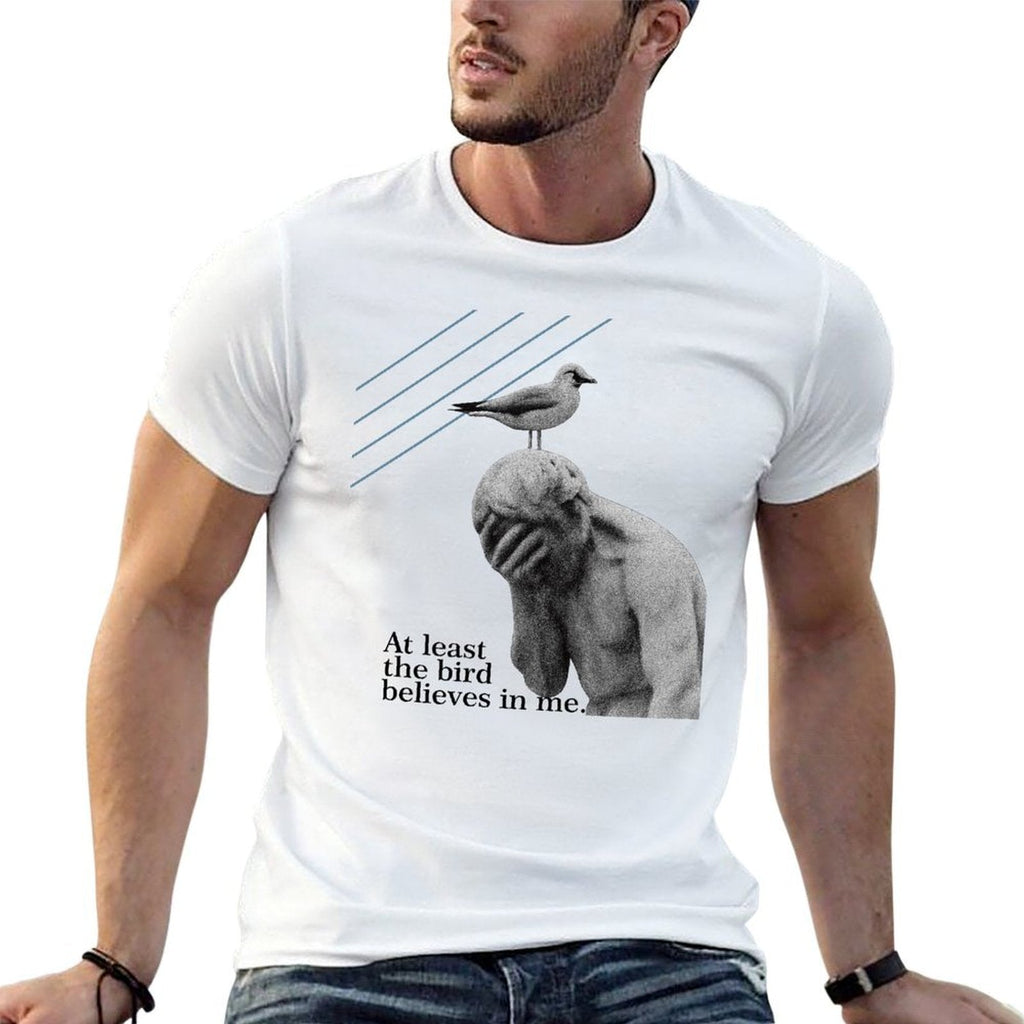 at least the bird believes in me grathic tee product image 1