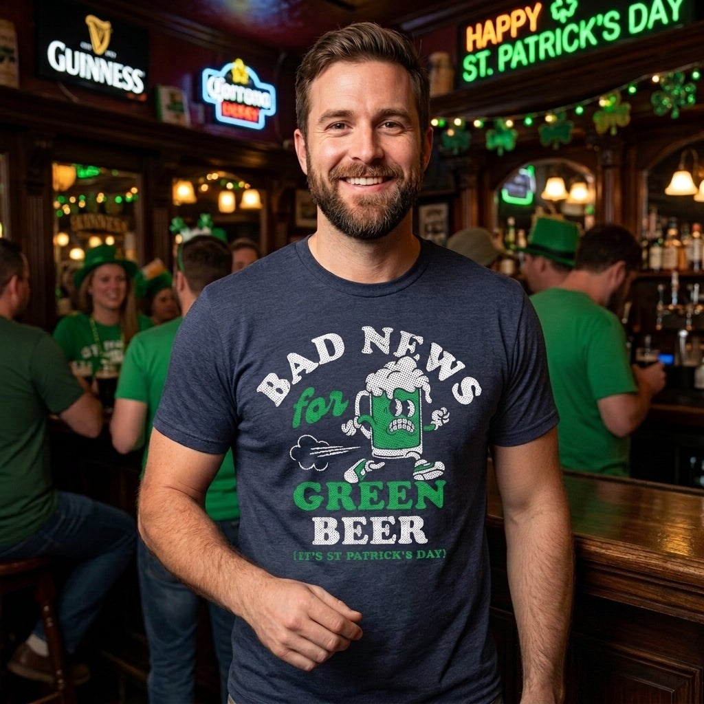 Bad News For Green Beer Men's T Shirt product image 2