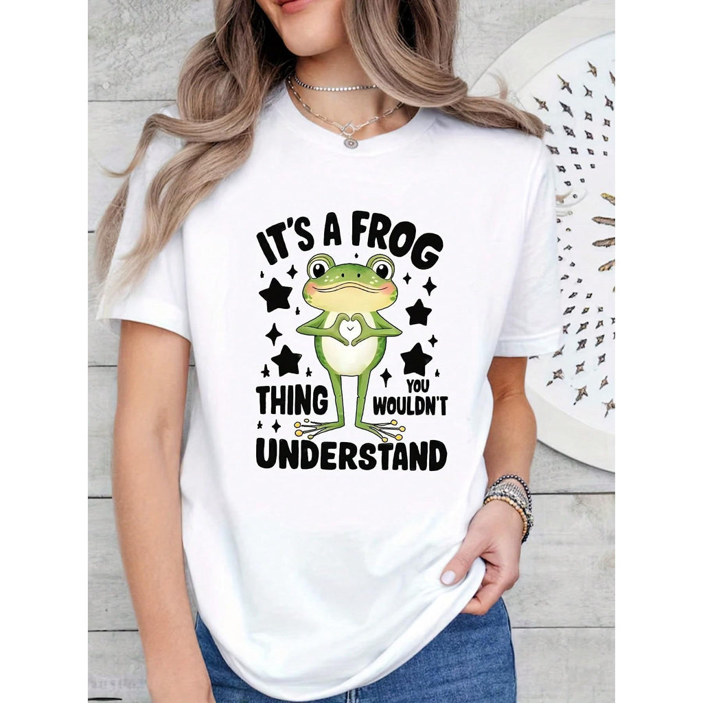 Frog Print Fun Graphic T-shirt product image 2