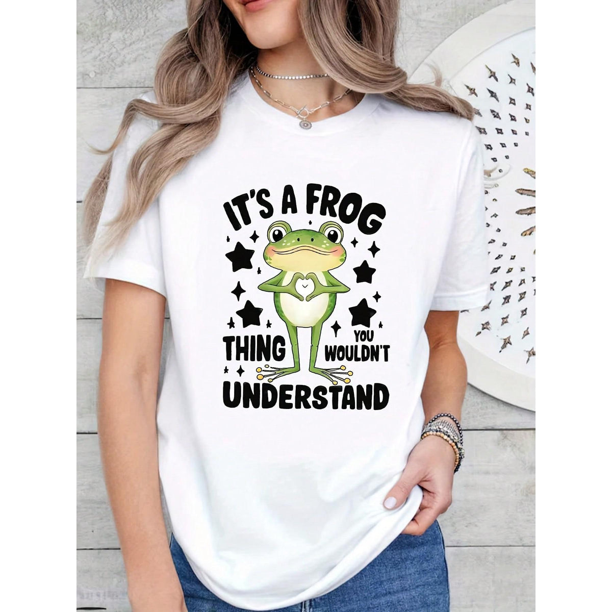 Frog Print Fun Graphic T-shirt product image 2