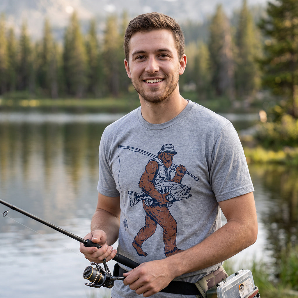 Bigfoot Fishing Men's T Shirt product image 2