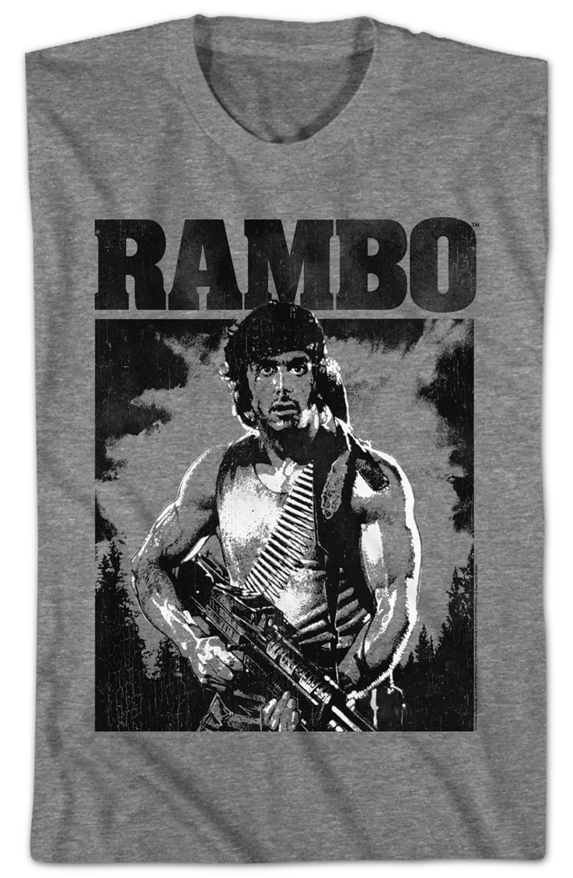 Black and White Rambo T-Shirt product image 2