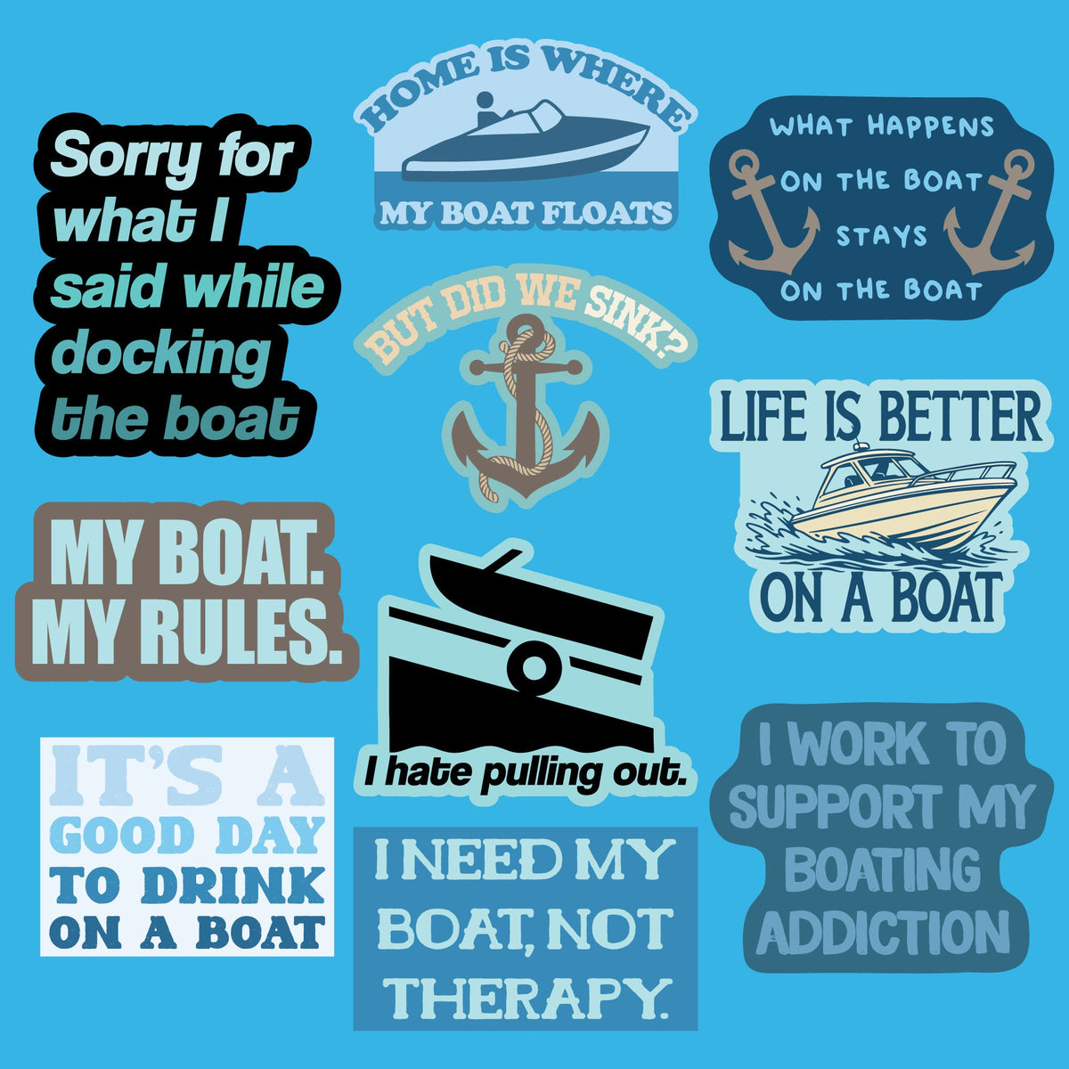 Boats Stickers