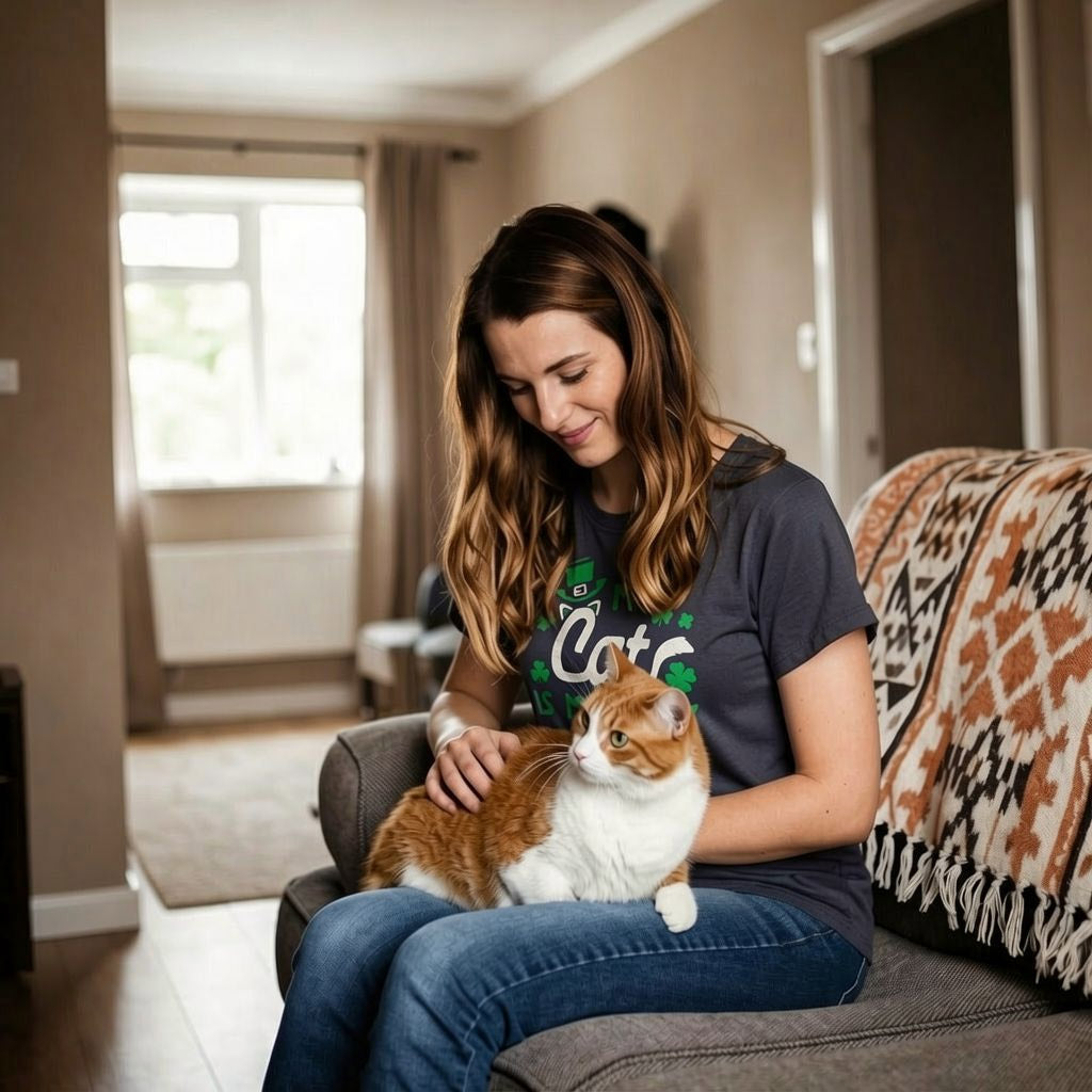 My Cat Is My Lucky Charm Women's T Shirt product image 4