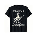 Graphic Tee With Serious Goose Print Casual Wear T-Shirt product image 1